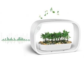 Lampe LED ludique avec jardinière intégrée et enceinte bluetooth (50 LED)