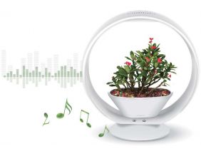 Lampe LED ludique avec jardinière intégrée et enceinte bluetooth (25 LED)