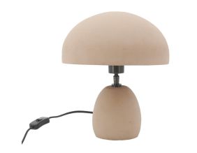 Lampe en argile taupe