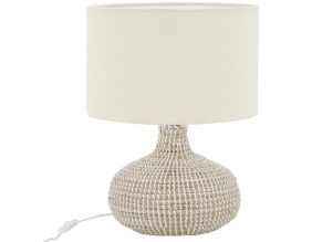 Lampe de chevet en jonc naturel (Boule)