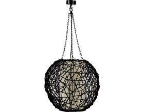 Lampe boule rotin