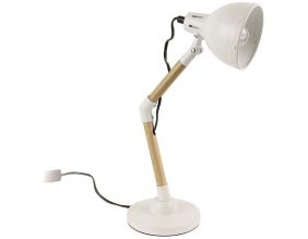 Lampe de bureau bois et métal Office (Blanc)