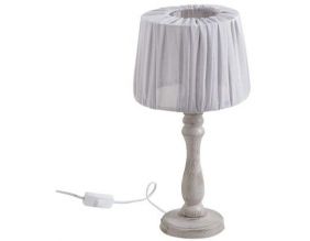 Lampe de chevet en bois (Gris clair)