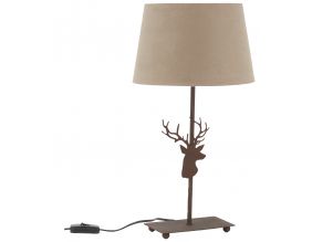 Lampe en métal décor tête de cerf