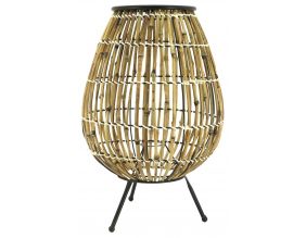Lampe sur pied en rotin naturel