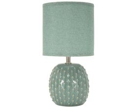 Lampe à poser en céramique Pontus 14 x 27 cm (Bleu clair)