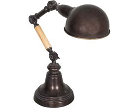 Lampe à poser industrielle en fer et bois Holmes