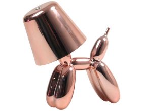 Lampe à poser led Balloon dog 16 x 10 x 18 cm (Rose - or et argenté)