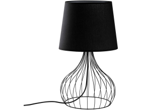 Lampe à poser en métal et tissu Telıs (Noir)