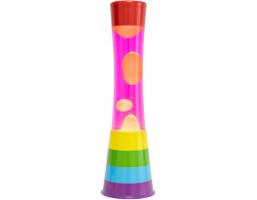 Lampe à poser en métal et verre Lave (Arc en ciel / Fuchsia)