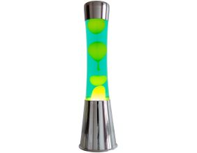 Lampe à poser en métal et verre Lave (Argent / vert)