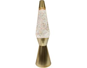 Lampe à poser en métal et verre Paillettes