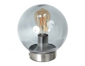 Lampe  ronde à poser en verre gris 22 cm