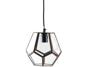 Lampe suspension laiton et verre