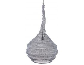 Lampe suspension métal gris blanchi (Diamètre 47cm)