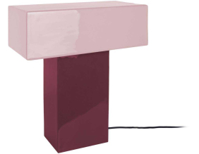 Lampe de table Grato Recto (Mauve foncé et lavande)