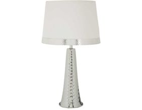 Lampe de table en métal Tower 30 x 54 cm (Argent)