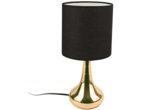 Lampe touch en métal cuivré 32.5 cm (Noir)