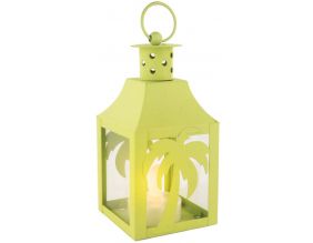 Lanterne colorée avec chauffe-plat LED Exotique (Palmier)