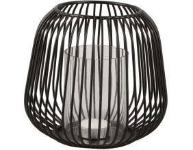 Lanterne en métal filaire Illuminate 17 x 15.5 cm (Noir)