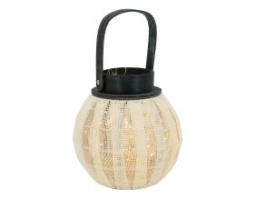Lanterne ronde en bois et coton (Rond)
