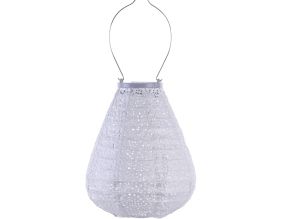 Lanterne solaire Tulip 20 cm (Paisley - Argent)