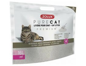Litière agglomérante premium Pure cat 16L