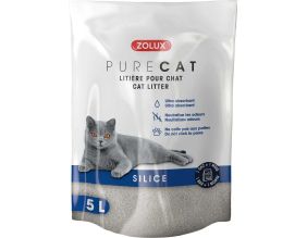 Litière silice nature Purecat (5 litres)