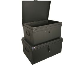 Lot de 2 coffres en métal Habitat (Anthracite)