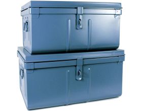 Lot de 2 coffres en métal Habitat (Bleu)