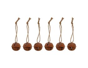 Lot de 6 grelots en métal vieilli