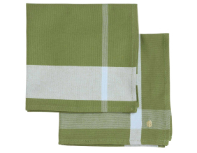 Lot de 2 serviettes de table La nonna pistacchio 40 x 40 cm