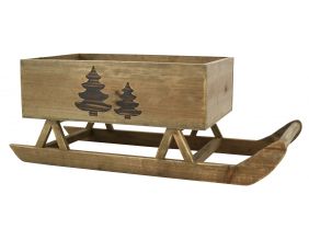 Luge en bois teinté Sapin