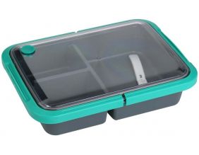 Lunch box 3 compartiments fermeture sécurisée 1 litre (Vert)