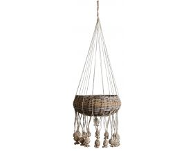 Macramé en jute avec boules