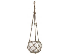 Macramé en verre et corde