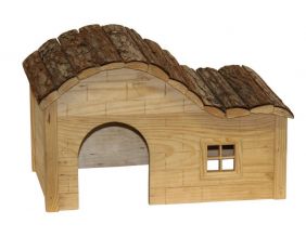 Maison pour rongeurs avec toit galbé Nature (30x20x20cm)