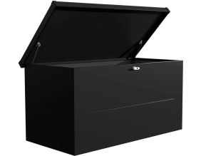 Malle de rangement en acier noir Nevio (160 cm)