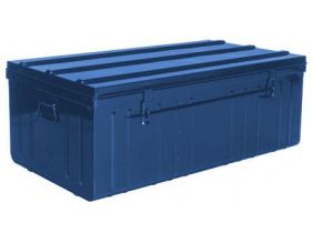 Malle de rangement en métal bleu (175 litres)