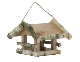 Mangeoire à oiseaux avec toit à planter