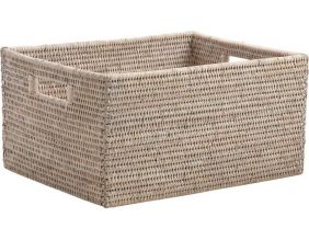 Corbeille rangement en rotin (38 x 30 x 20 cm)