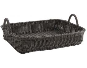 Corbeille avec anses en rotin synthétique (1)