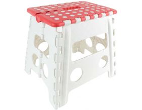 Marche pied pliable bicolore (Blanc et rouge)