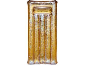 Matelas gonflable à paillettes dorées 181 cm