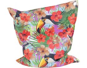 Maxi coussin imprimé intérieur extérieur 130 x 170 cm (Toucan)