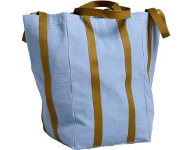Maxi sac en coton bio Poppins 48 x 33 x 33 cm (Bleu)