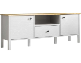 Meuble TV en aggloméré Frannie (Modèle 1 : 150 x 35 x 58 cm)