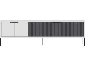 Meuble TV en aggloméré Noah (Blanc et anthracite)