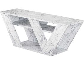 Meuble TV en aggloméré Pipralla (Marbre carrara)