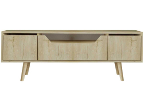 Meuble TV en aggloméré 150 x 29.8 x 53 cm Roma (Chêne)